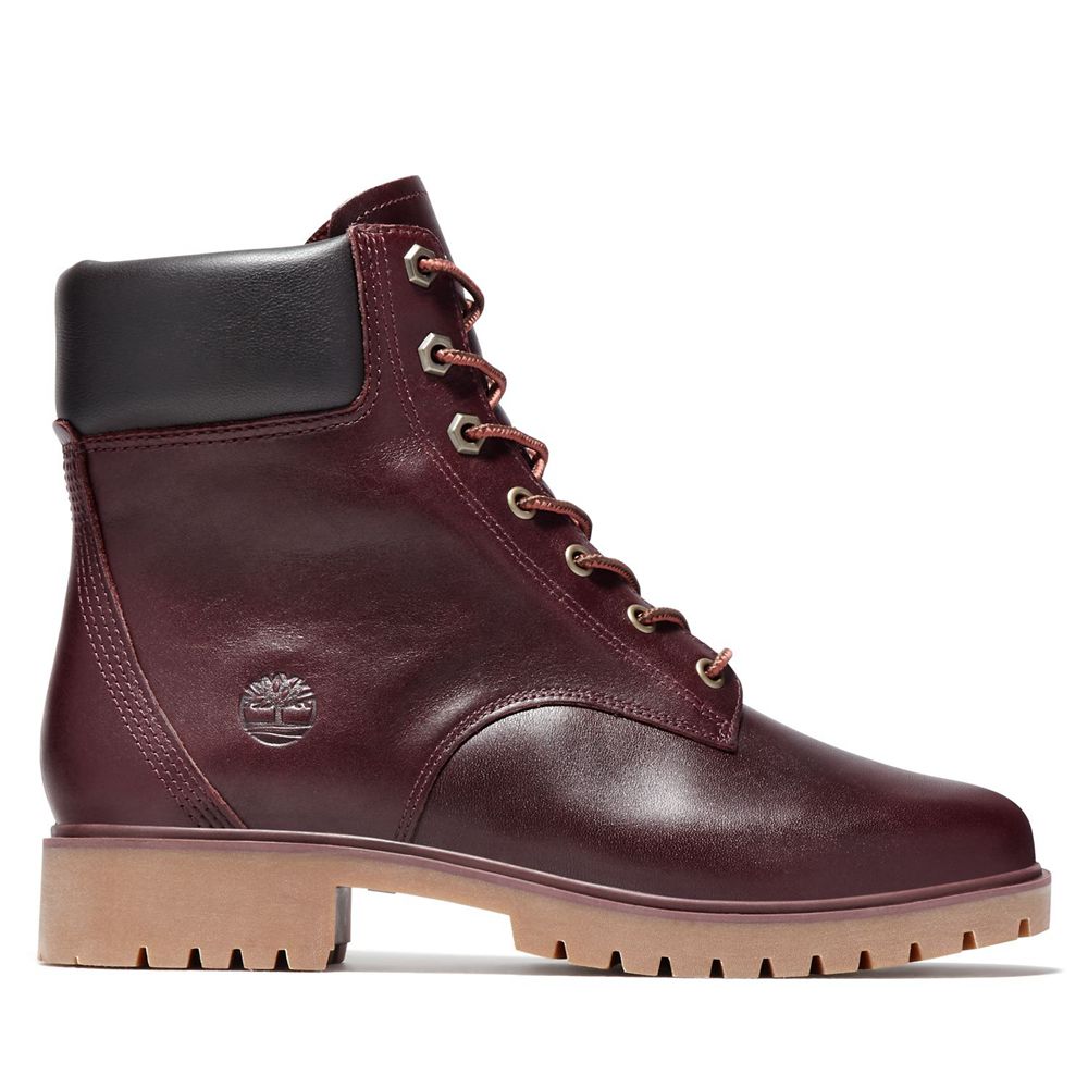 Timberland 6-Inch Μποτακια Γυναικεια Μπορντο - Jayne Waterproof - Greece 9028465-KW